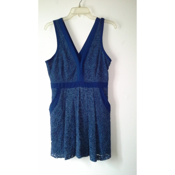 Free People blue open back mini dress Small - Picture 4 of 4